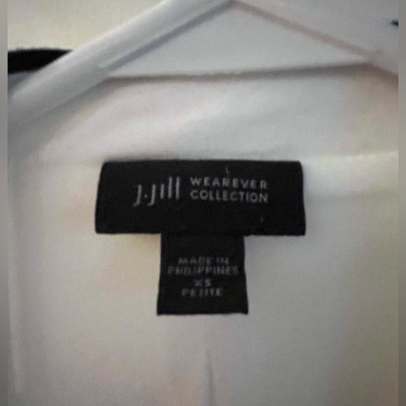 J Jill Wherever Elegant White Cropped Blazer with Black Piping. size XS - Picture 8 of 8